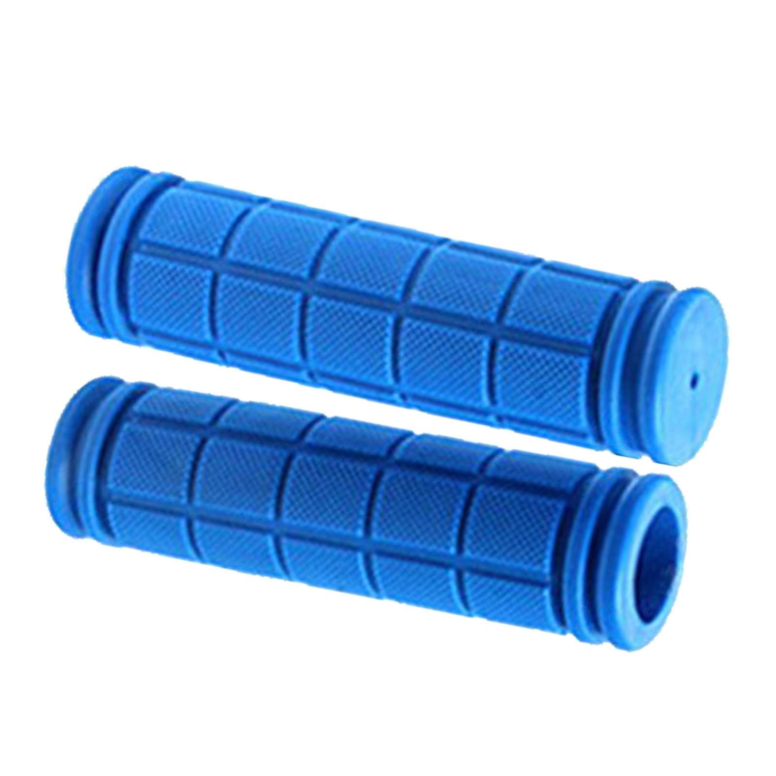 

1 Pair Cycling Handlebar Grips Soft Comfortable Non Slip Rubber Cycle Handle Grip for Fixed Gear Cycling Black Blue