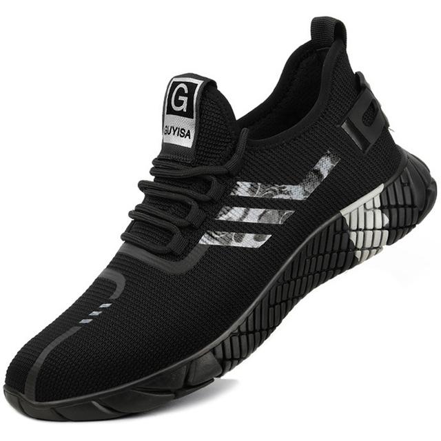 Fashion Breathable Men Safety Shoes With Steel Toe Cap Working Boots Indestructible Shoes Male Puncture-Proof Casual Work Sneakers