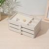 Stackable Acrylic Jewelry Organizer Dustproof 3 Layers Jewelry Box Jewelry Display Box  Desktop