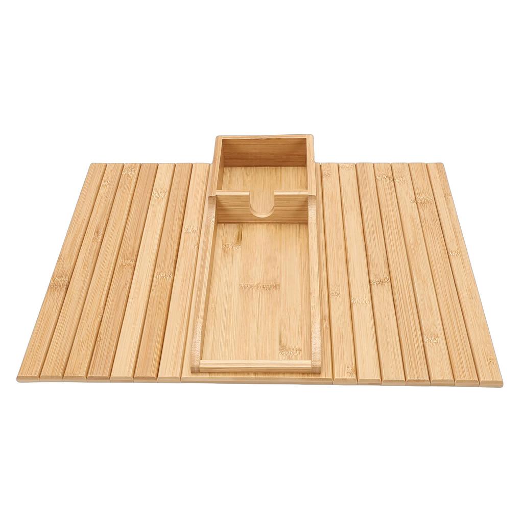 Sofa Arm Tray Anti Slip Foldable Wood Couch Armrest Table for Phone Tablet Cup Remote Control Snacks