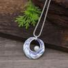 New Enamel Color Hollow Ring Pendant, Women's Creative Simplicity and High Sense Irregular Ring Necklace
