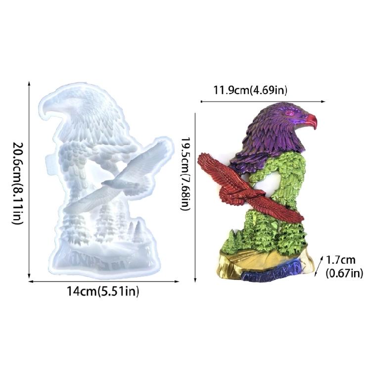 3D Eagle Silicone Mold DIY Epoxy Resin Molds Table Ornament Decoration Mould