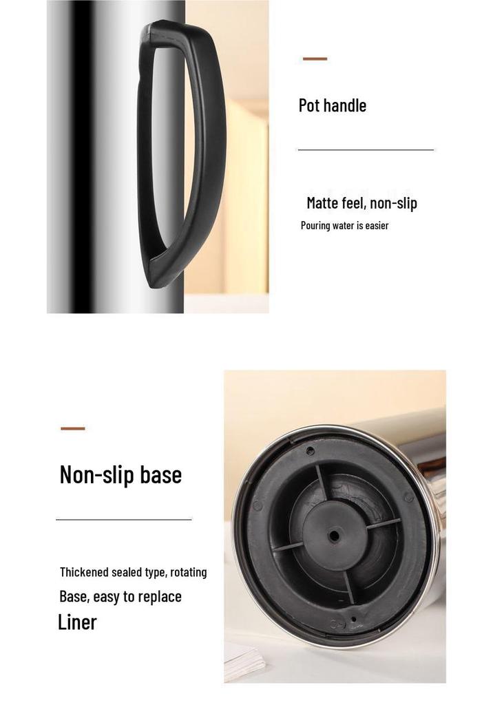Large Capacity Double-Layer Stainless Steel Insulated Hot Water Bottle