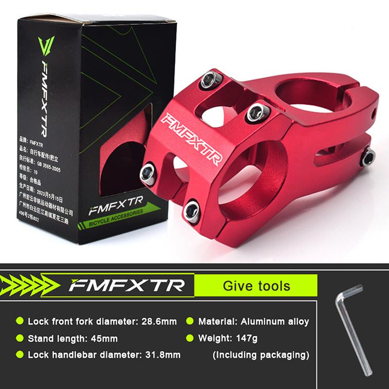 

31.8Mm Handlebar Stem 6061 Aluminum Alloy Hollowed-Out Short Road Mountain Bike Bridge Cycling Short Stem Bicycle Accessories красный