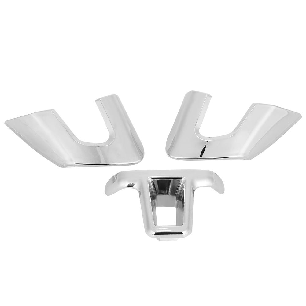 3pcs Car Chrome Steering Wheel Trim Sticker Cover Decoration Fit for GOLF 6 MK6