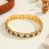 2024 Personalized Retro Colorful Zircon Bracelet for Women - High-End Versatile Design with a Modern Niche Touch