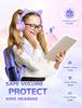 iClever Kids' Bluetooth Headphones, Cat Ear LED Light-Up Wireless Kids Headphones with Volume Limiting (7485 dBA), 45 Hours of Playtime, and Mic for