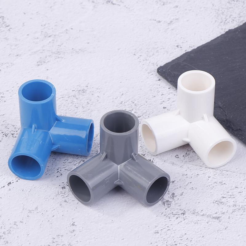10Pcs Pvc Elbow 3 Way Pipe Fittings Pvc Garden Right Angle Tee Corner Joint Tent Feet Corner Center Connector