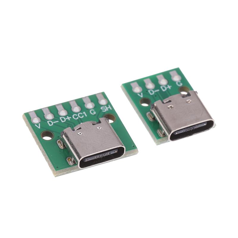 5Pcs USB Adapter Board TYPEC16P To 2.54 Pin Terminal Upgrade Version With Holes For Fixation