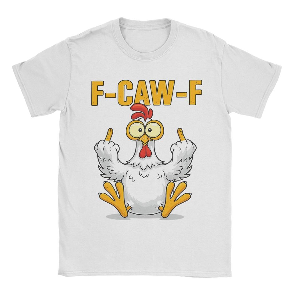 F-Caw-F-Chicken T-Shirt für Herren Neuheit Reines Baumwoll-T-Shirt Rundhals Kurzarm T-Shirts Geschenk Tops