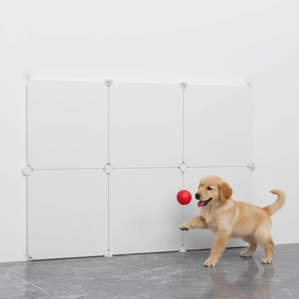 Easy To Install Plastic Dog Safety Fence Anti-Escape Reinforced Pet Safety Enclosure Double Lock Baby Safe Guard Door Table Gap