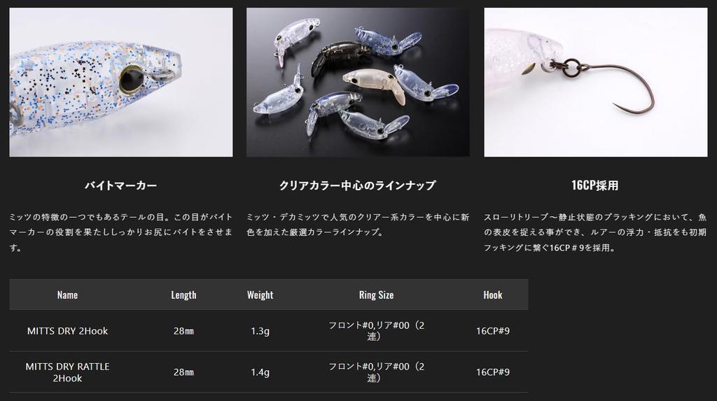 Jackall Mitz Dry Rattle 2 Hook Daigosuke Pin