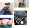 5pcs Metal Button Extender Perfect To Any Jeans Pants Free Sewing Retractable Jeans Waist Button Extended Buckles Fixing Kit