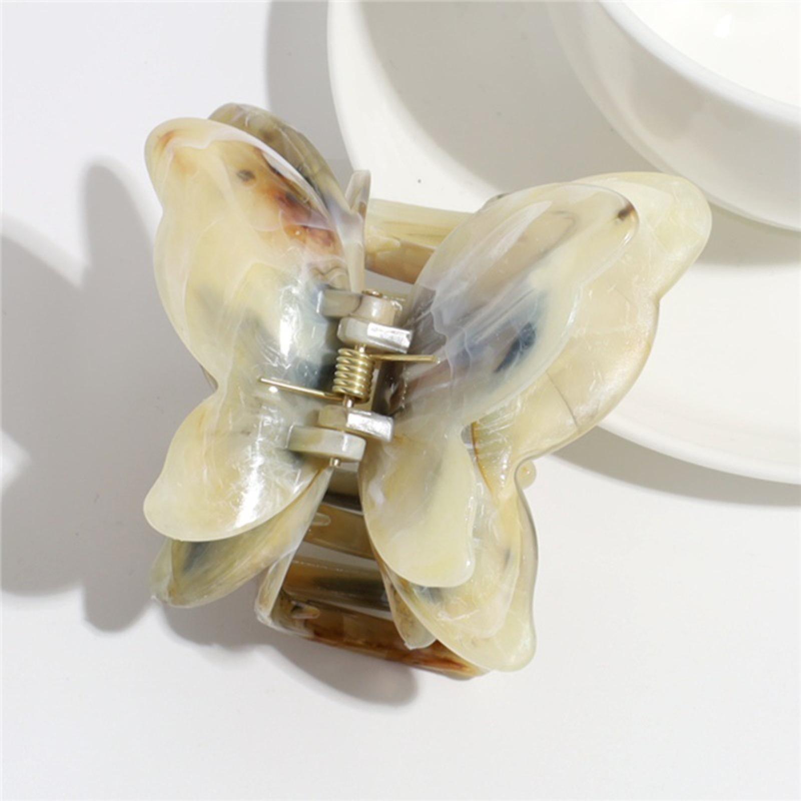 

Заколки-бабочки для волос, нескользящие заколки-челюсти, заколки среднего размера для женщин, аксессуары для волос для девочек дубильная кора