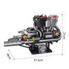 Harley Motorcycle Engine Building Blocks Toy with Light and Sound Effects - Compatible Bricks Display Item