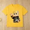 Children Roblox Game Print Tshirt Black Short Sleeve Casual Tee for Boys Girls