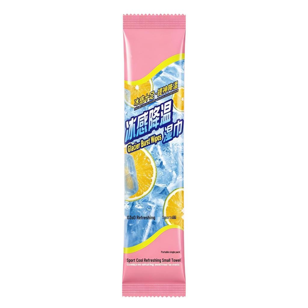 Portable Instant Cooling Towel - Sweat Absorbent, Quick-Drying, Individually Packed for Outdoor Fitness.