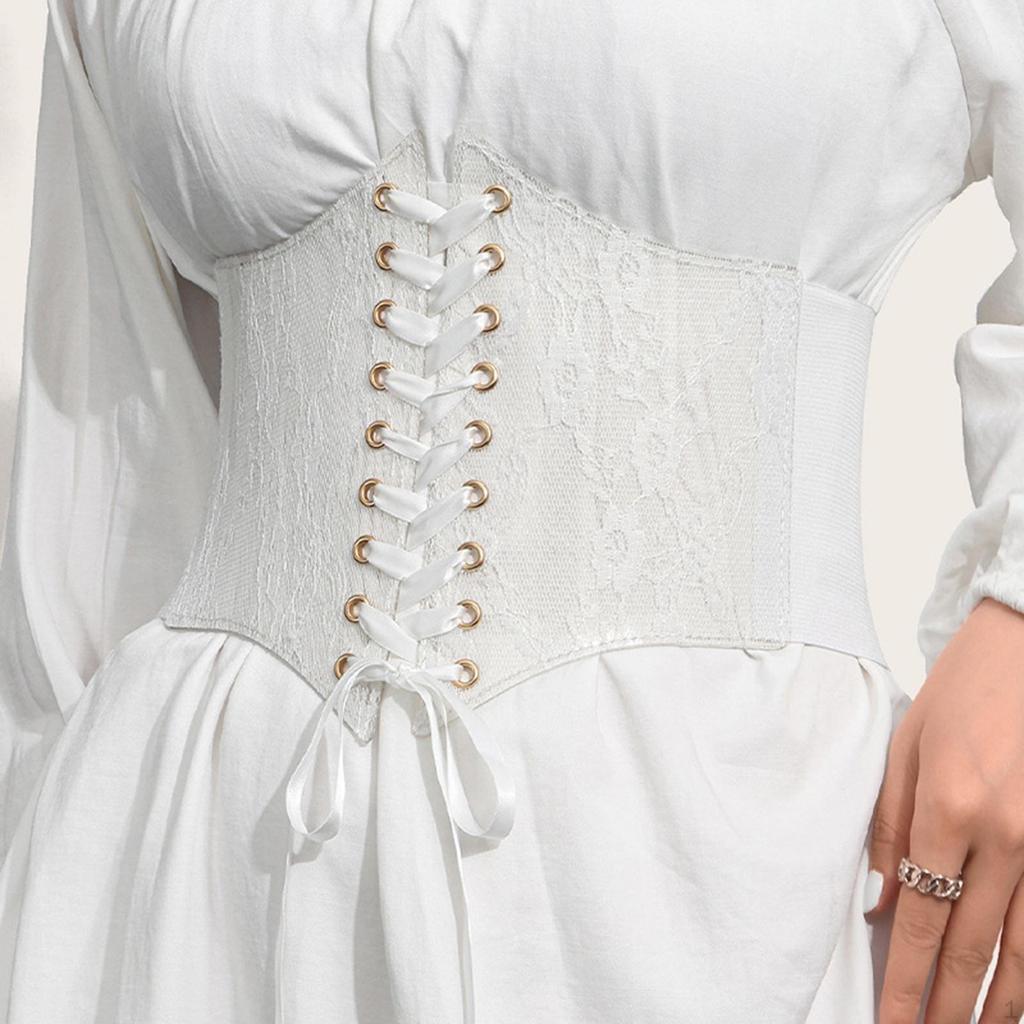Fashion Wide Belts ,Women Lace Waist Belt , Waistband Body, Elastic Dress Girdle for Girls Shirts