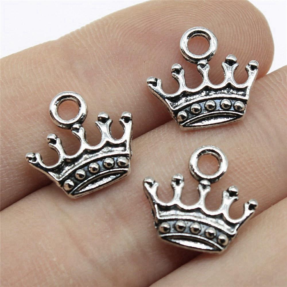 Charms Crown Pendants Minimalist Jewelry Components QC035