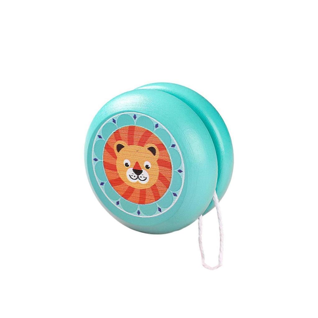 Kids Yoyo Toy with String Colorful Cartoon Trick Yoyo Responsive Ball Reflexing Auto Return Wooden