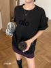 Damen 2026 Locker geschnittenes Rundhals-Baumwoll-T-Shirt - Kurzarm, Schlankmachend, Trendig, Vielseitiges Marken-Oberteil
