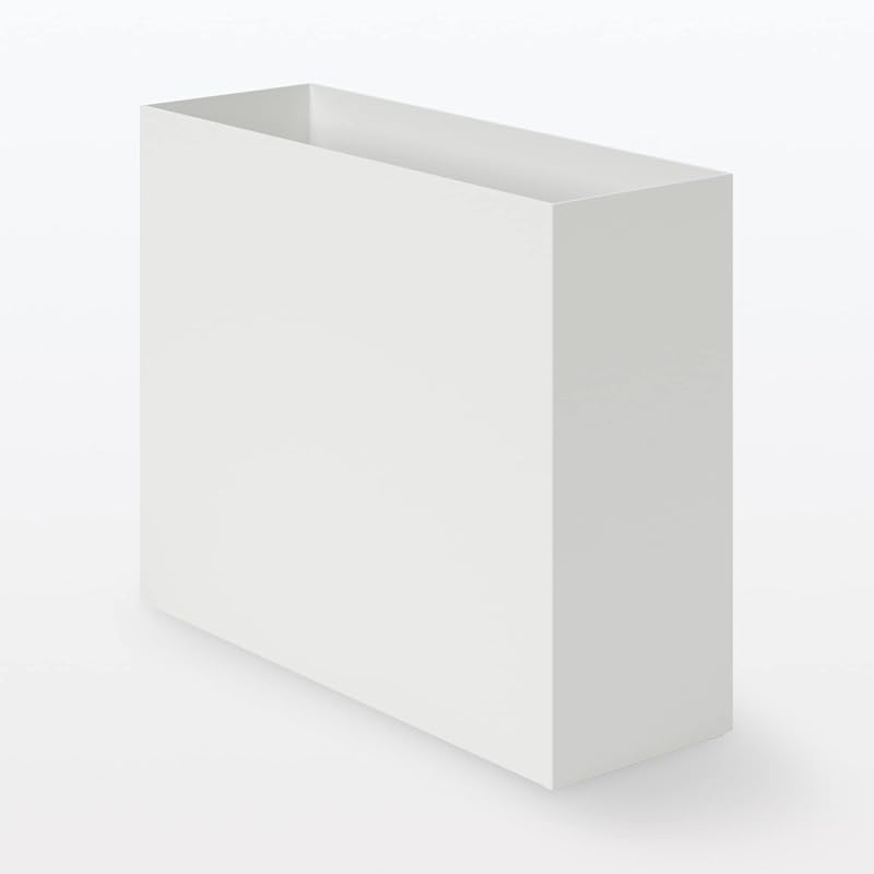 MUJI Recycled Polypropylene File Box - Standard Type - White Gray, Approx. W10 X D32 X H24cm, 83904364