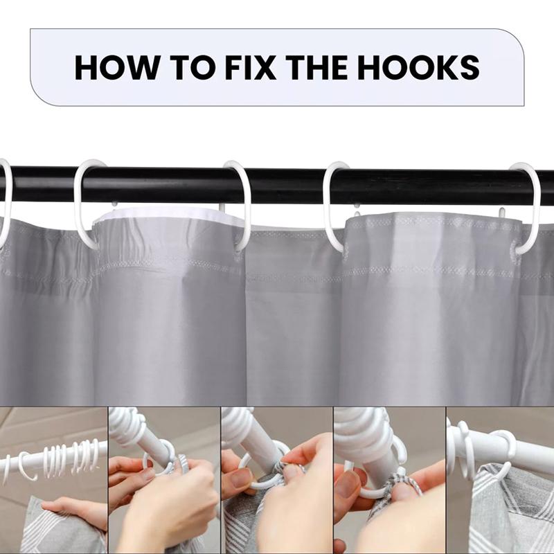 Peva Bathroom Shower Curtain With Hooks 180X180Cm Waterproof Thickening Bath Curtain Home Shower Accessories