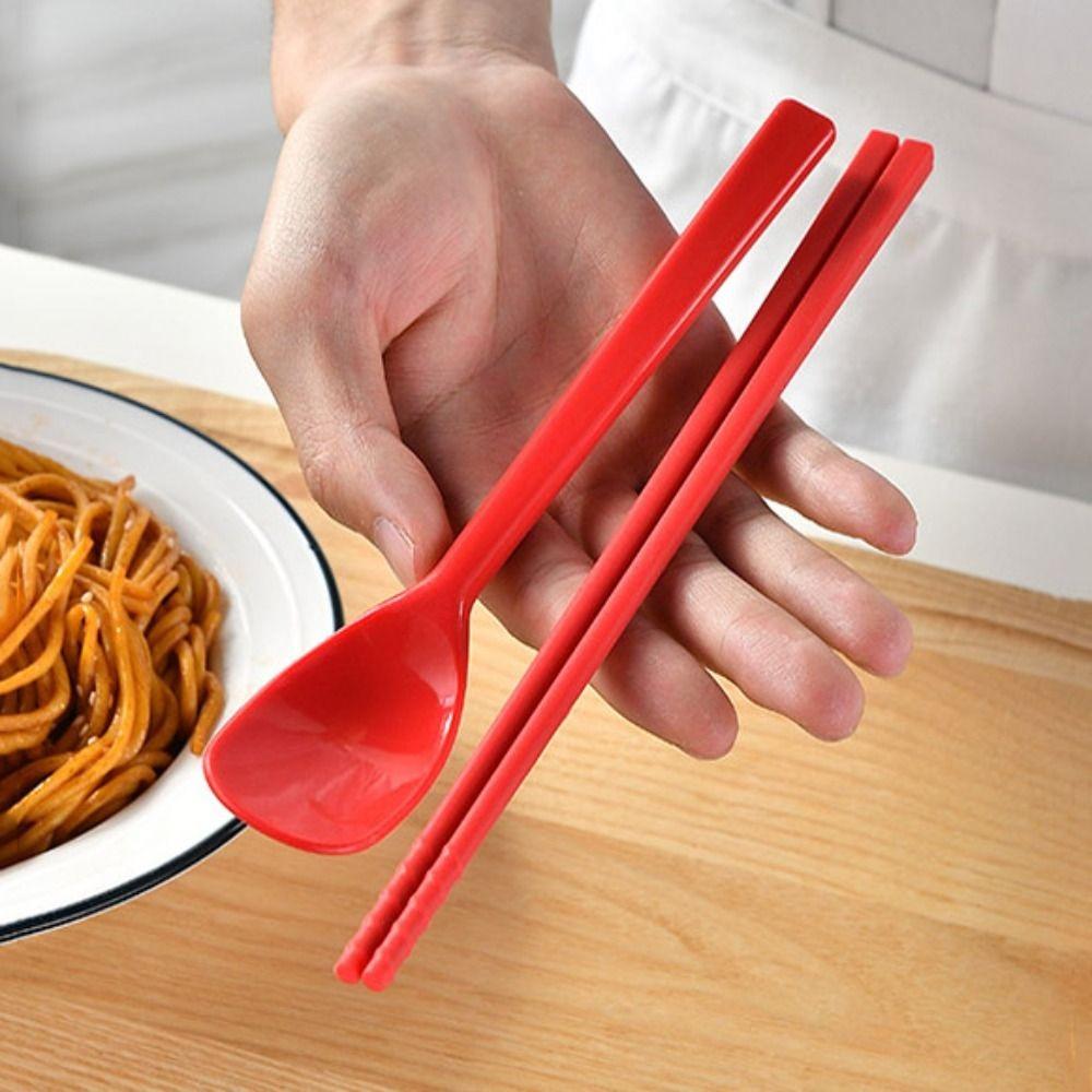 High Temperature Resistant Silicone Chopsticks Mildew-proof Tableware Set Silicone Spoon  Kids