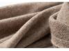 Women's 100% Pure Cashmere Solid Color Knit Shawl - Warm Fashion for Autumn & Winter