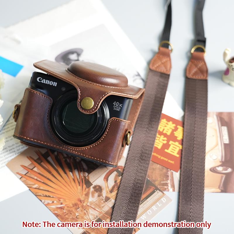 

Подходит для сумки для камеры Canon SX720/730/740HS, противоударный защитный чехол SX740, сумка для камеры через плечо кофейный