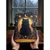 Cat Leather Journal: Vintage Handmade Grimoire, Blank Book of Shadows