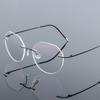 Polygon Foldable Flexible Ultra Light Titanium Alloy Myopia Eyeglasses Rimless Optical Glasses -0.5 -0.75 -1.0 -1.5 To -6.0
