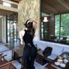 = Half turtleneck knitted high-end vest top for women