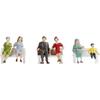 Figuren TT - NOCH - Sitzend - 6 bemalte Figuren - Modelleisenbahn - Innenraum