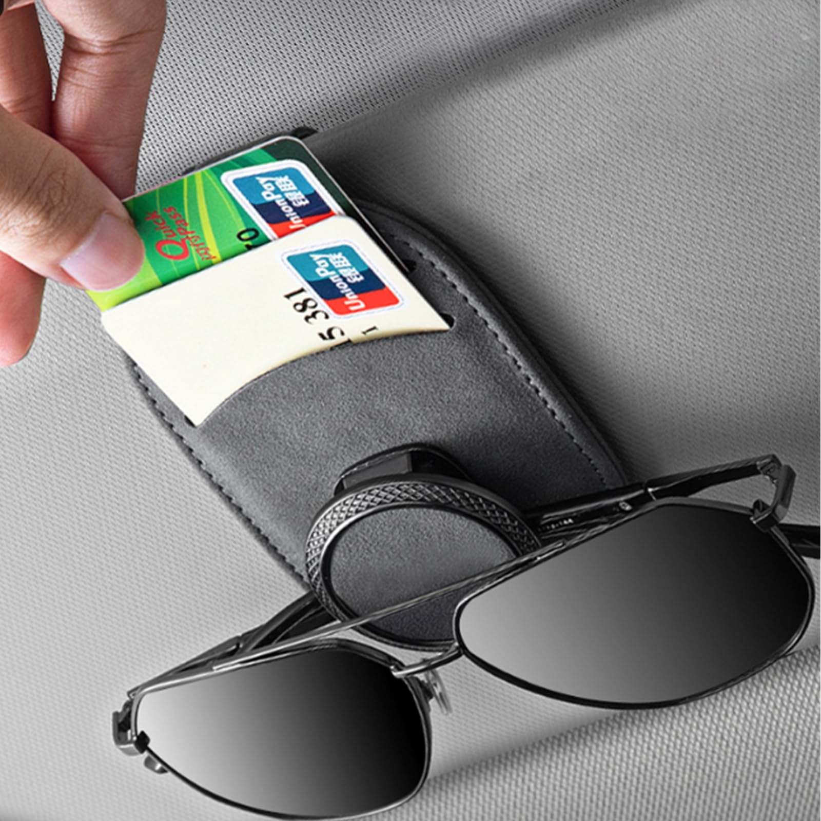 

Ysemco Car Sunglasses Holder Card Holder Glasses Holder Sunglass Clip Car Sunglasses Clip Car серый