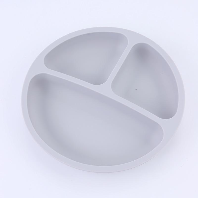Children's Silicone Divided Plate Set: Food-Grade Tableware with Fork & Spoon for Babies and Toddlers