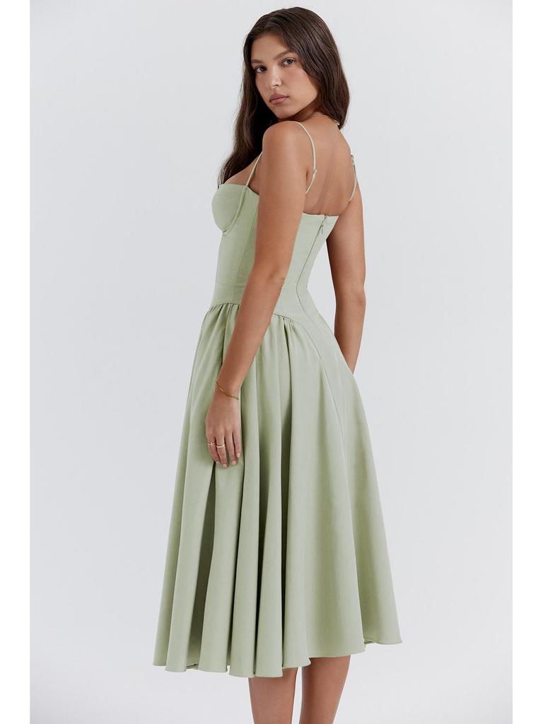2024 French Retro Long Slip Dress - Court Style Dopamine Outfit
