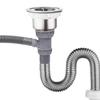 Sink Drain Adapter Pipe Tee 45mm Internal Threads Y-Shaped Single Hole Overflow Kitchen Sewer Branch Connector Thread Fittings