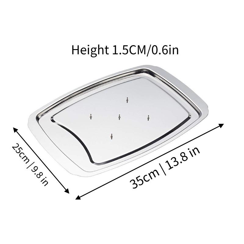 Durable Stainless Steel Turkey Baking Pan For Christmas Feasts And Gourmet Barbecues