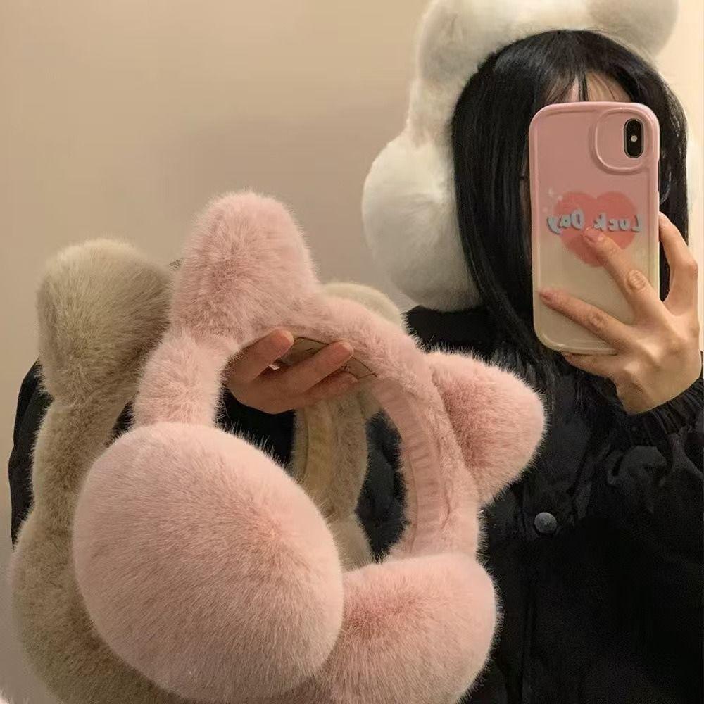 Windproof Earmuffs Cat Ear Covers Cute Ear Protection  for Women Girls