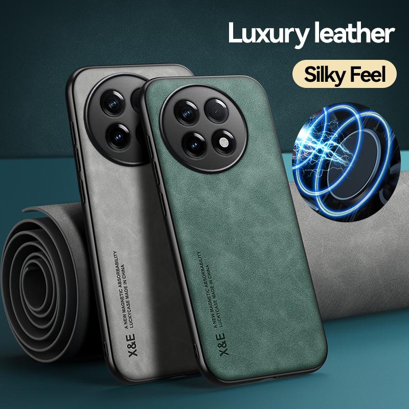 For OnePlus ACE 2 Pro 5 3V Light Luxury SheePskin Case For OnePlus 13 12 11 10T With Magnetic Suction Phone Case