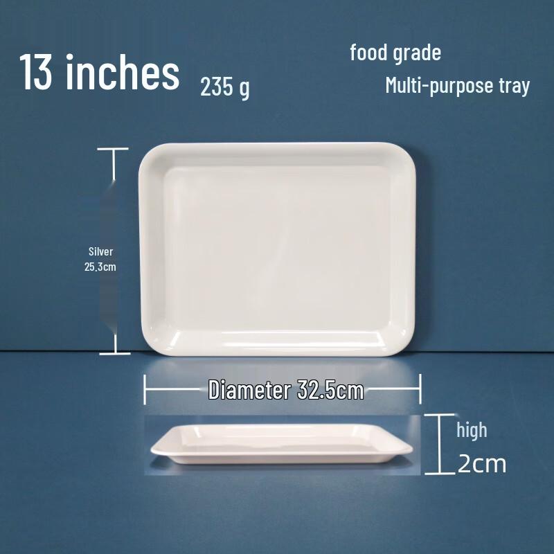 LIJIA FITMENT White Melamine Serving Tray
