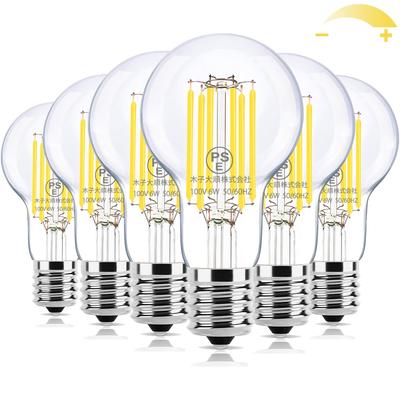 Wonninek Dimmbare Glühfadenlampe, 17mm Sockeldurchmesser, 60W Äquivalent, Warmweiß, PSE-Zertifiziert, Allseitig strahlend, Energiesparend, Edison Mini-Lampe,