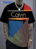 [Gedrucktes Design - Nicht strukturiert] Herren Mode T-Shirt CALVIN Gedrucktes T-Shirt] CALVIN Herren Sommer Streetwear T-Shirt