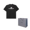 Balenciaga Activewear Logo Letter Print Crew Neck Short Sleeved SS24 T Shirt Loose Fit Unisex Black 764235TQVT91083