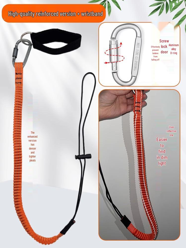 Retractable Elastic Safety Lanyard for High-Altitude Work