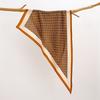 Retro Cotton and Linen Feel Triangular Silk Scarf Women's Four-season Versatile Neck Protection Scarf Headscarf Commuting Accessories Scarf
