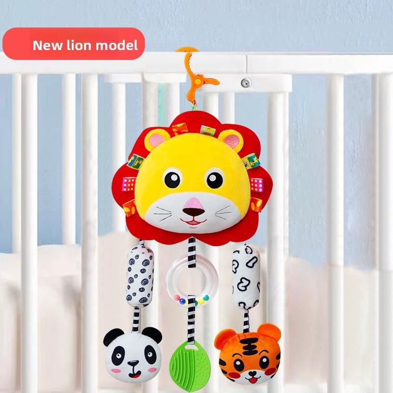 

Plush Baby Car Headboard Rattle Toy With Visual And Auditory Stimulation For Newborns And Infants