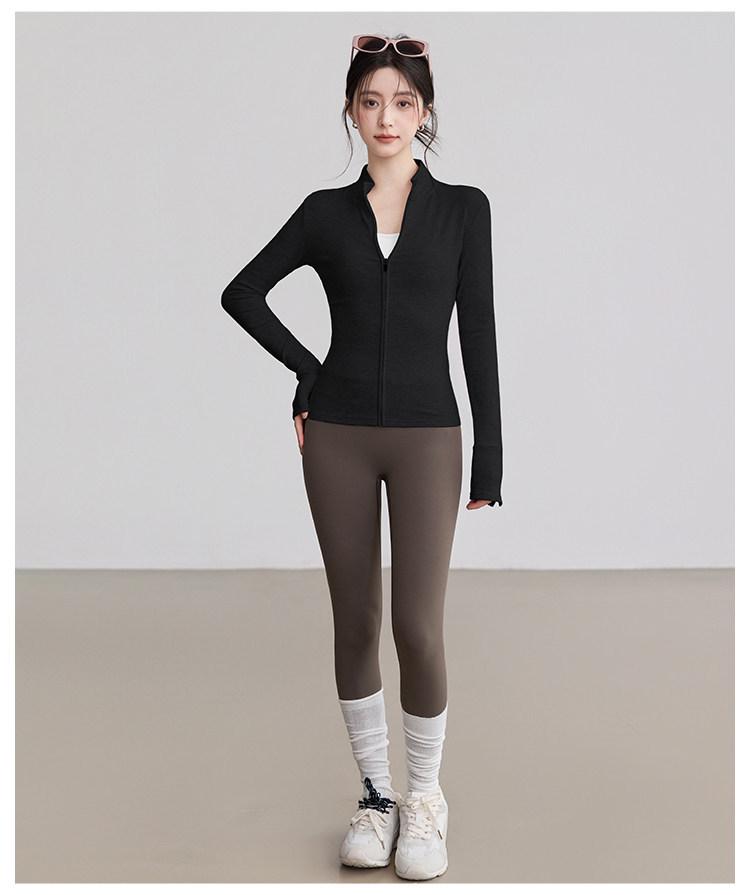 Women's Slim Fit Quick-Dry Yoga & Running Outfit for Autumn/Winter Fitness & Pilates