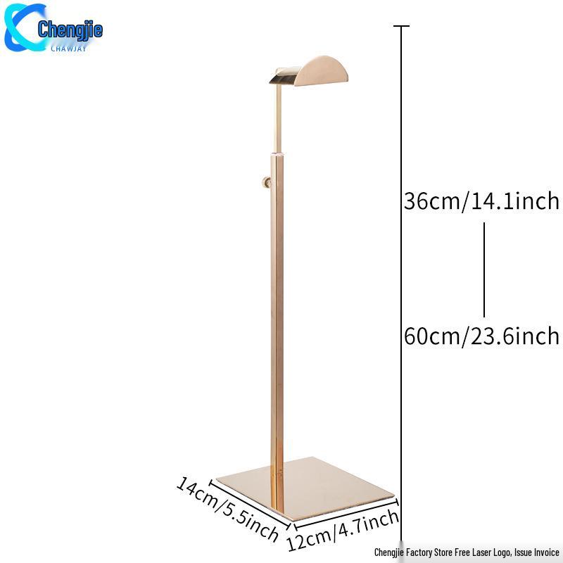Adjustable Stainless Steel Floor-Standing Bag Display Stand for Women's Bags